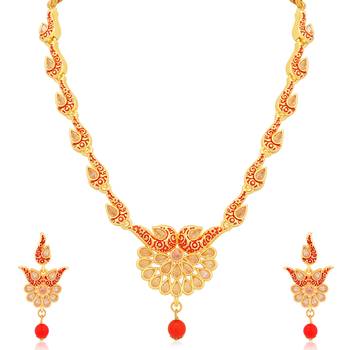 Red pearl necklace-sets 3
