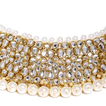 Gold pearl necklace-sets 3