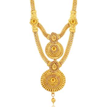 Gold pearl necklace-sets 2