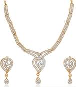White diamond necklace-sets