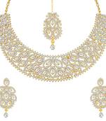 Gold diamond necklace-sets