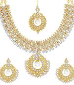 Gold diamond necklace-sets
