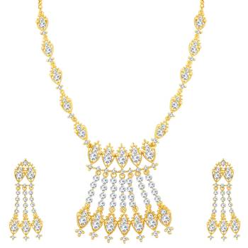 Gold diamond necklace-sets 1