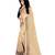 beige printed chiffon saree with blouse