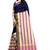 Blue Plain Cotton Saree With Blouse