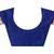 Blue Plain Cotton Saree With Blouse