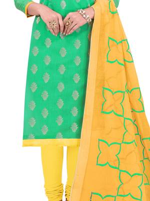 Green Woven Jacquard Salwar 3