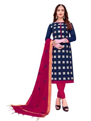 Blue Woven Jacquard Salwar 1