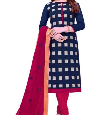 Blue Woven Jacquard Salwar 2