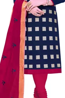 Blue Woven Jacquard Salwar