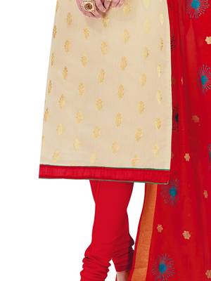Beige Woven Jacquard Salwar 3