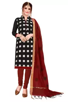 Black Woven Jacquard Salwar