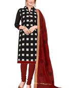 Black Woven Jacquard Salwar