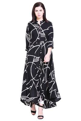 Black printed cotton kurtas-and-kurtis 1
