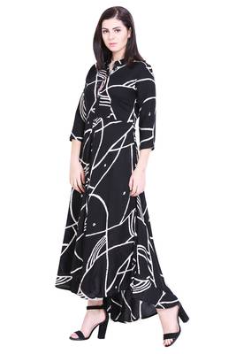 Black printed cotton kurtas-and-kurtis 3