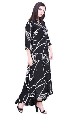 Black printed cotton kurtas-and-kurtis 4