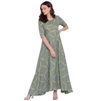 Grey printed cotton kurtas-and-kurtis 1