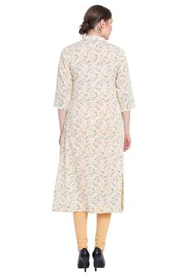 Off-white printed cotton kurtas-and-kurtis 2