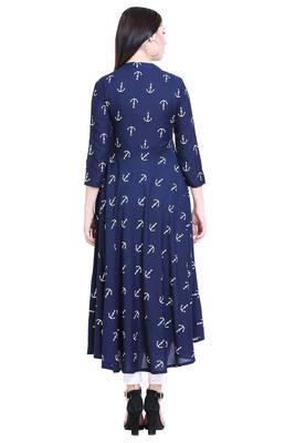 Blue printed cotton kurtas-and-kurtis 2