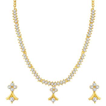 Gold diamond necklace-sets 1