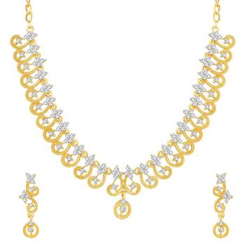Gold diamond necklace-sets 1