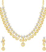 Gold diamond necklace-sets