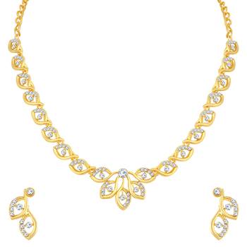 Gold diamond necklace-sets 1