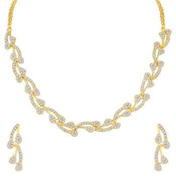 Gold diamond necklace-sets 1