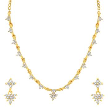 Gold diamond necklace-sets 1