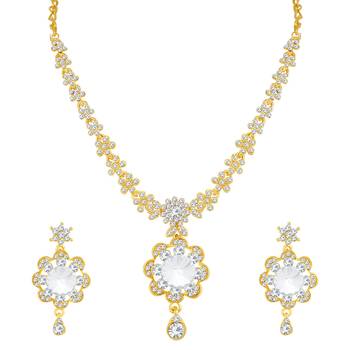 Gold diamond necklace-sets 1