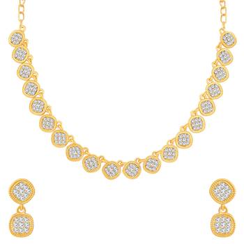 Gold diamond necklace-sets 1