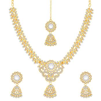 Gold diamond necklace-sets 1