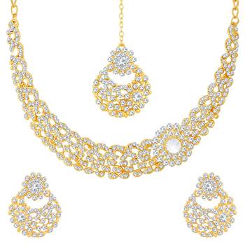 Gold diamond necklace-sets 1