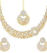 Gold diamond necklace-sets