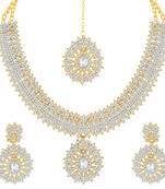 Gold diamond necklace-sets