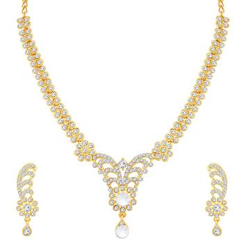Gold diamond necklace-sets 1