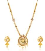 Gold pearl necklace-sets