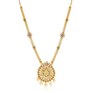 Gold pearl necklace-sets 2