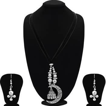 Silver pearl necklace-sets 2