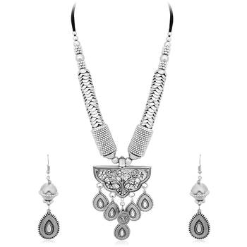 Silver pearl necklace-sets 2