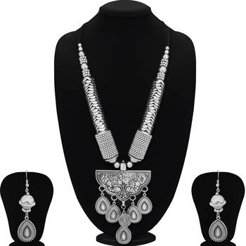 Silver pearl necklace-sets 3