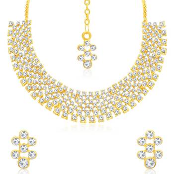 Gold diamond necklace-sets 1