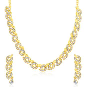 Gold diamond necklace-sets 1