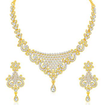 Gold diamond necklace-sets 1
