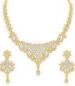Gold diamond necklace-sets