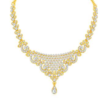 Gold diamond necklace-sets 2