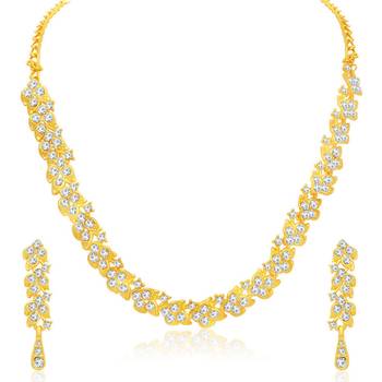 Gold diamond necklace-sets 1