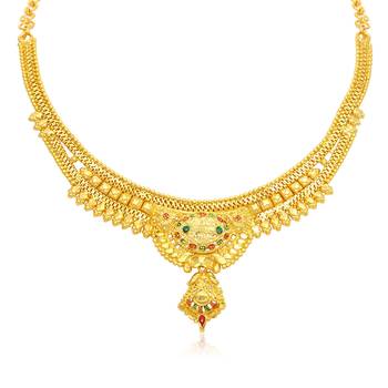 Gold pearl necklace-sets 2