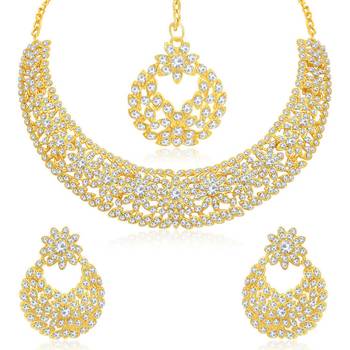 Gold diamond necklace-sets 1