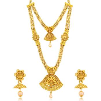 Gold diamond necklace-sets 1